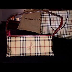 Burberry Triangle Signature Plaid Purse